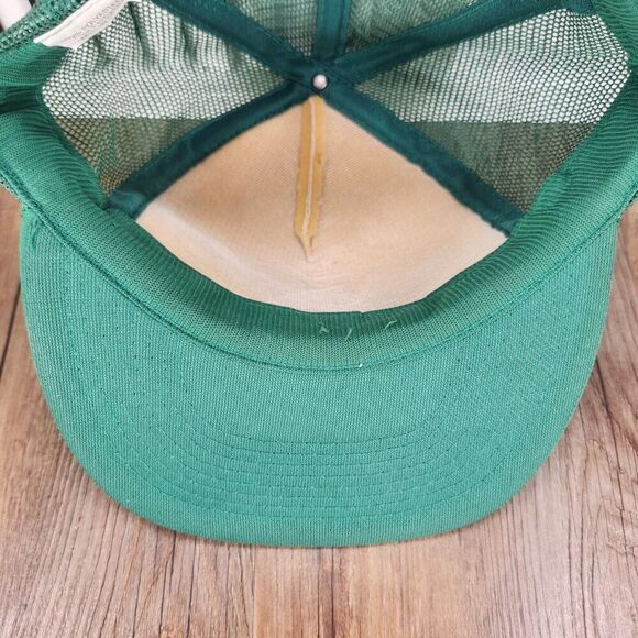VTG Laramie Tires Snapback Trucker Hat Cap White Green Colorful Logo Farmer Mesh - Picture 8 of 10